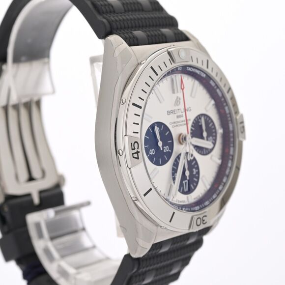 Breitling Chronomat B01 AB0134 Silver 42mm Men's Watch Full Set - Picture 4 of 15